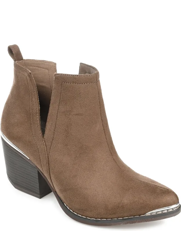Issla Bootie With Padded Footbed And Stacked Block Heel