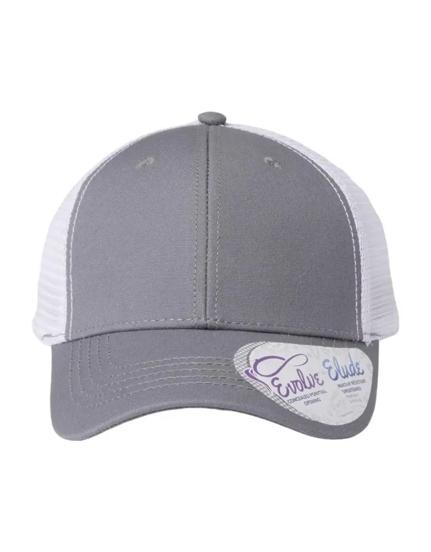 Infinity Her Modern Trucker Cap With Concealed Ponytail Opening And Moisture-management Sweatband