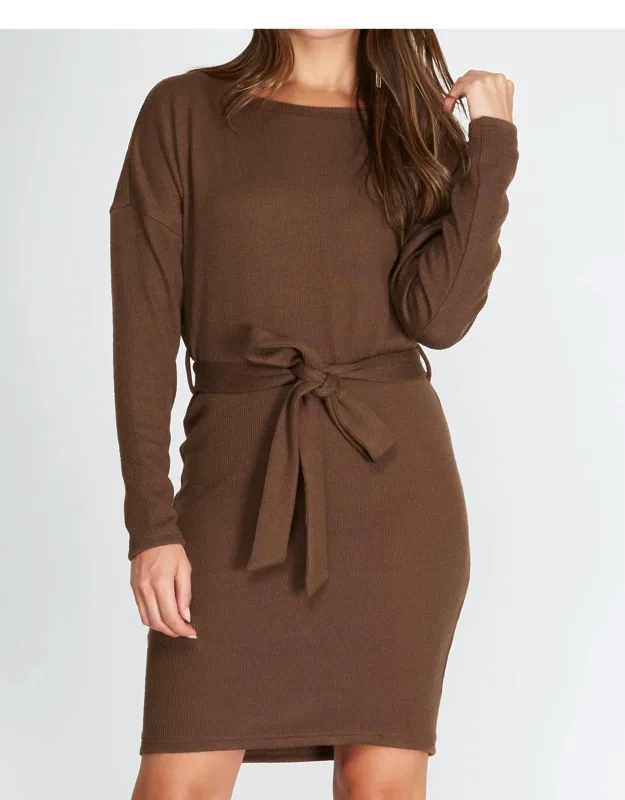 Dolman Long Sleeve Boatneck Sweater Dress