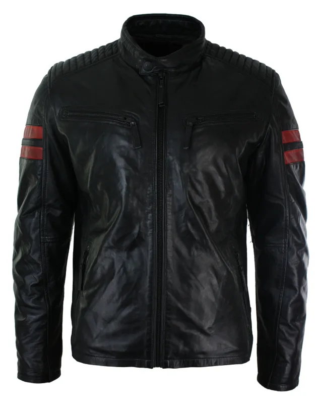 Leather Biker Racing Jacket