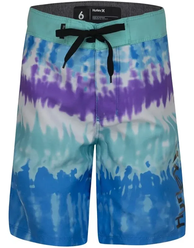Hurley Tie-dye Board Short With Adjustable Waist And Back Flap Pocket