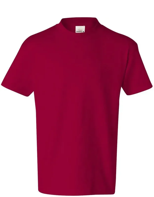 Hanes Authentic Youth T-shirt Classic Fit 6 Oz. Cotton Jersey