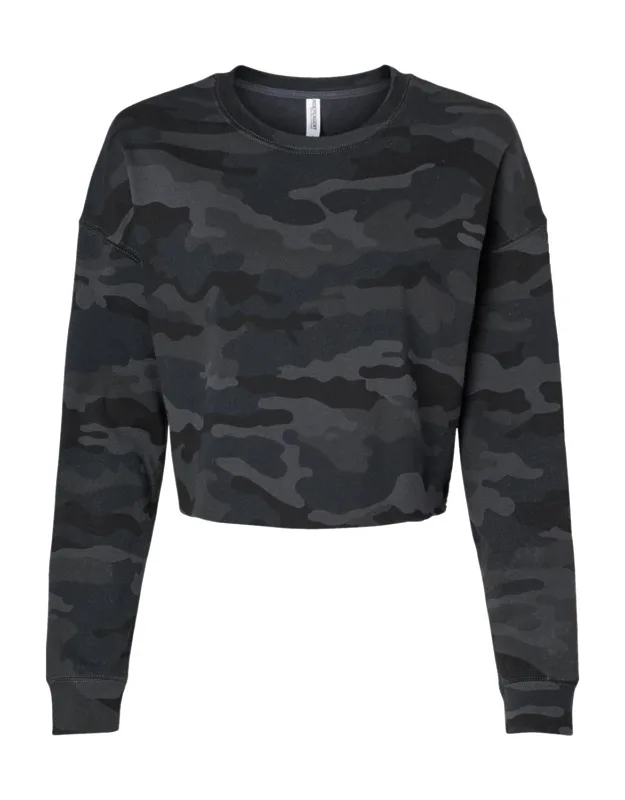 Independent Trading Co. Lightweight Cropped Crew Pullover - 6.5 Oz. Pre-laundered Cotton/polyester Blend Fleece, Split Stitch Double Needle Sewing On All Seams