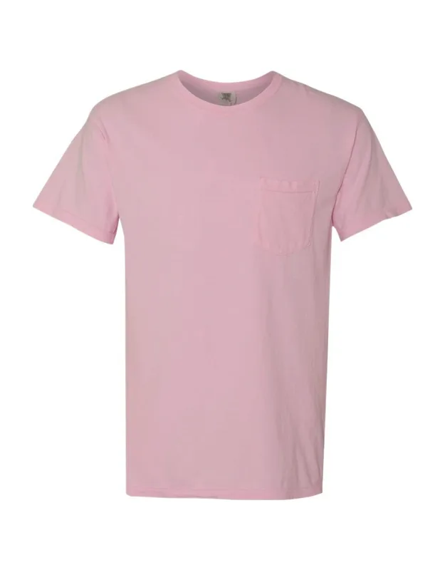 Heavyweight Pocket T-shirt - Garment-dyed Soft Fabric, Relaxed Fit