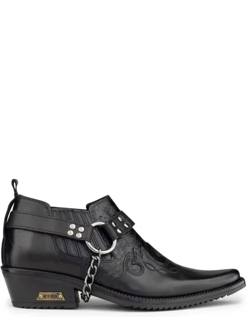 Real Leather Cowboy Cuban Heel Shoes