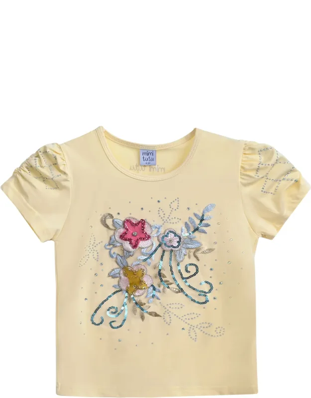 Flowers Applique T-shirt