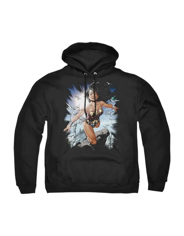 Justice League Of America Of Themyscira Adult Pull Over Hoodie / Hooded Sweatshirt
