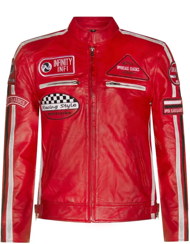 Racing Leather Biker Jacket