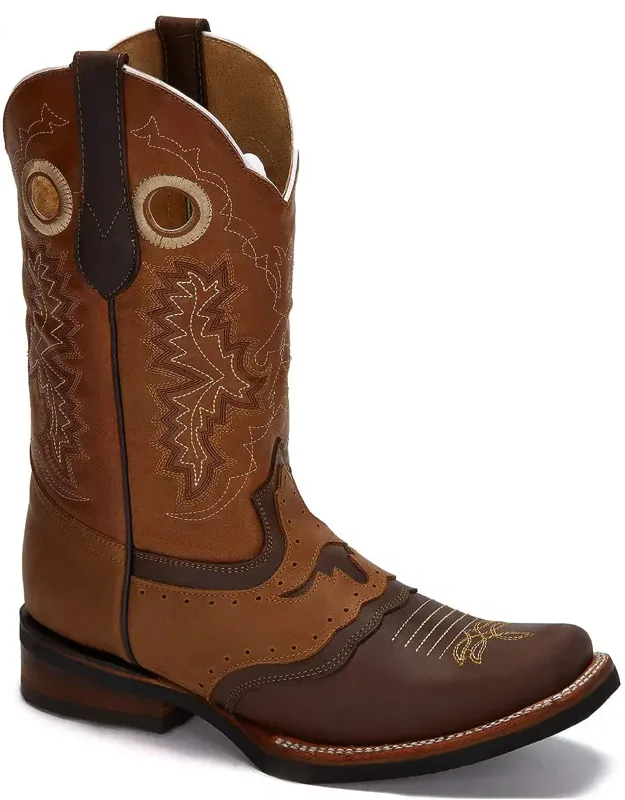 Forastero Western Cowboy Leather Boots With Cushioned Insole And Premium Leather Upper