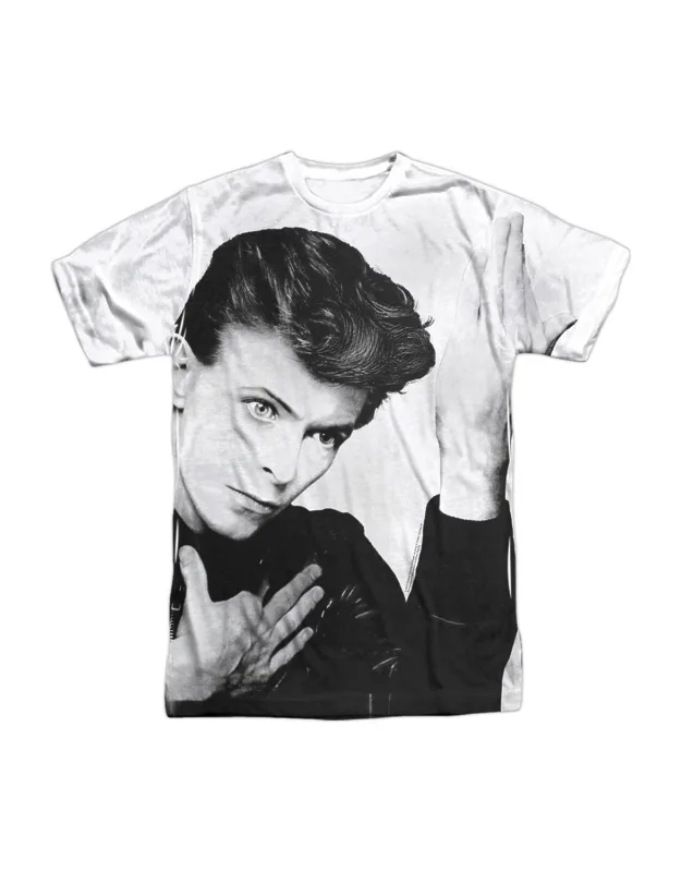 David Bowie Hero Short Sleeve Poly Crew T-shirt, Stylish For Everyday Wear