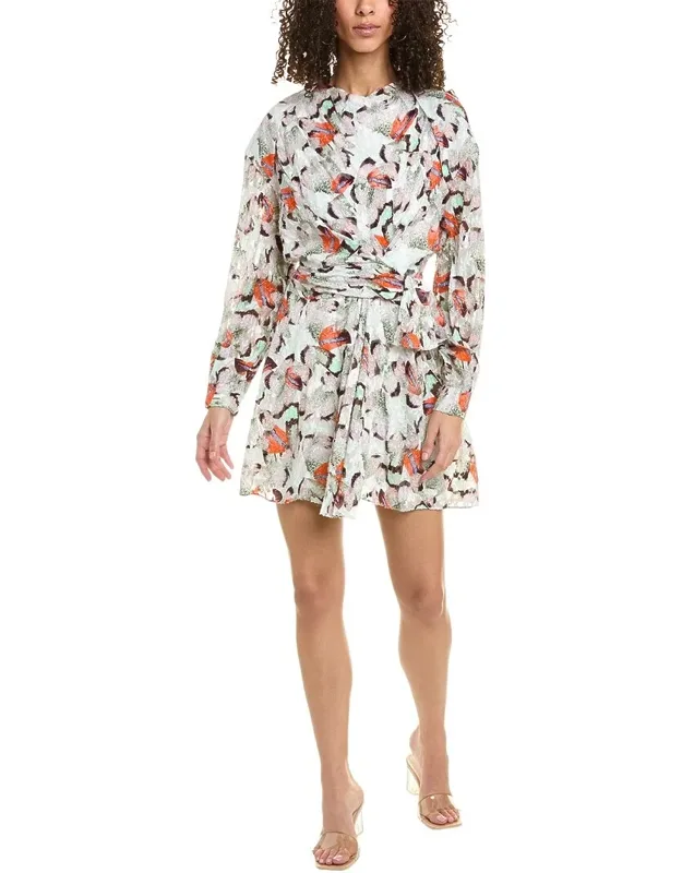 Fil Coupe Silk-blend Mini Dress