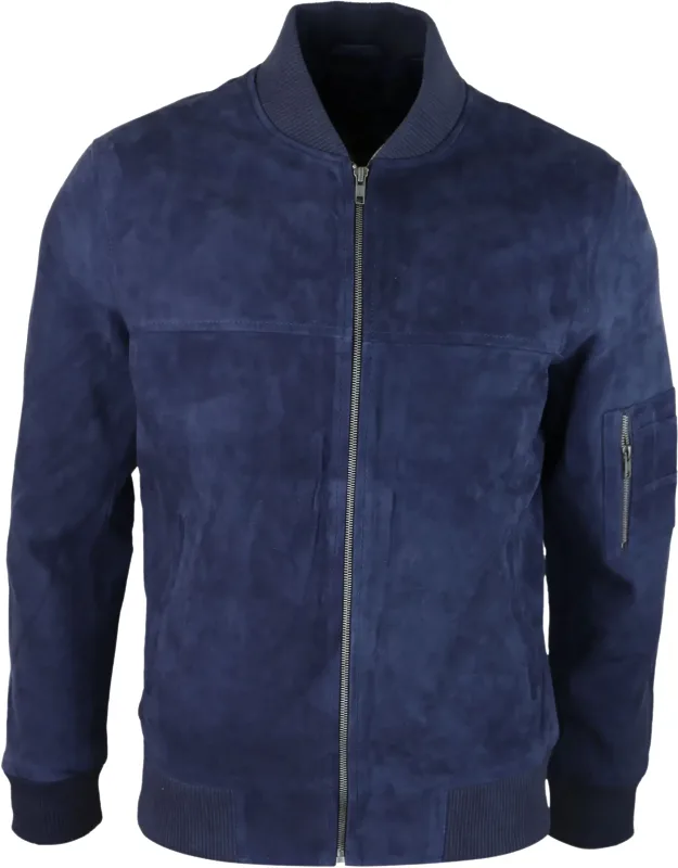 Suede Bomber Jacket