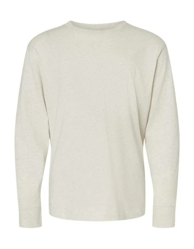 Youth Fine Jersey Long Sleeve Tee - 100% Combed Ringspun Cotton, Ribbed Collar And Cuffs