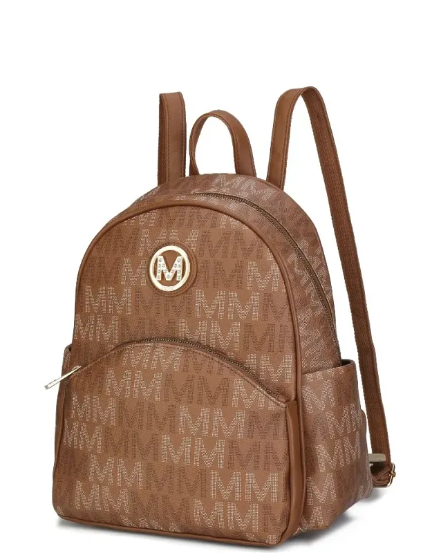 Palmer Vegan Leather Signature Logo-print Backpack