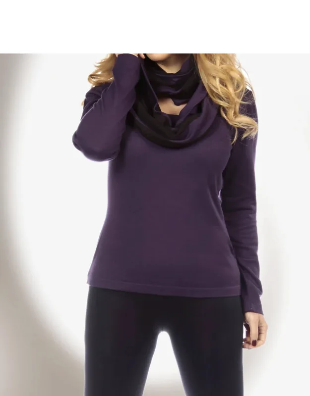 Long Sleeve Scoop Neck Top - Imported, Delicate Hand Wash