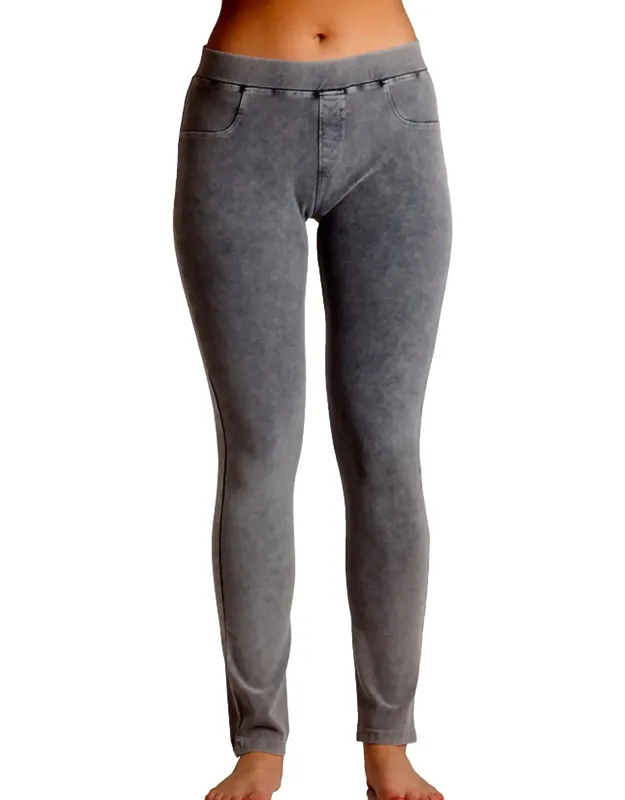 Mid Rise Leggings - Ankle Length, Hits At Hip