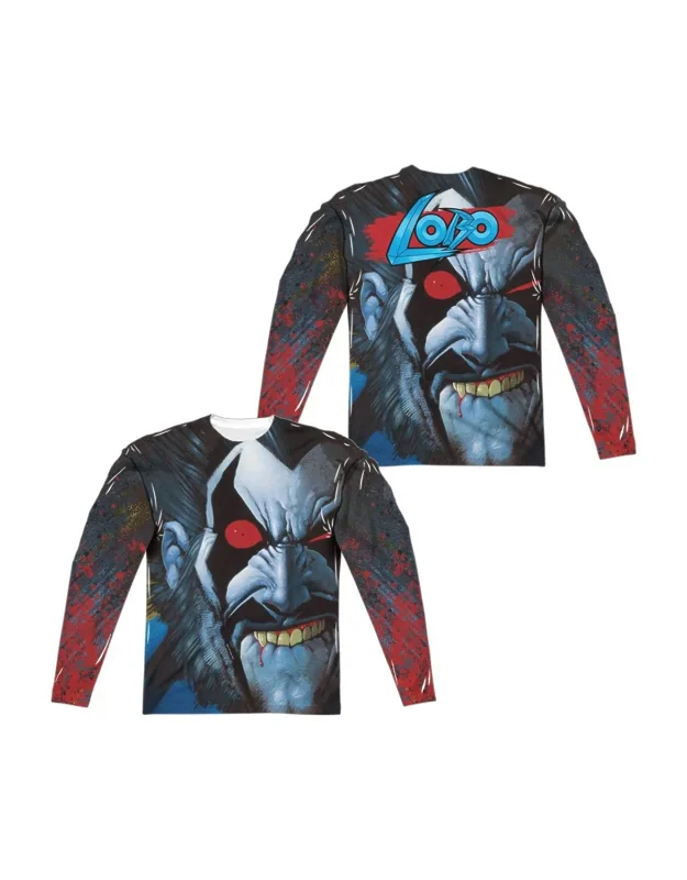 Justice League Of America Bit Lip Long Sleeve Crew Tee