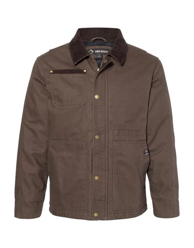 Rambler Boulder Cloth Jacket With Nylon Quilted Lining And Ribbed Gator Cuffs