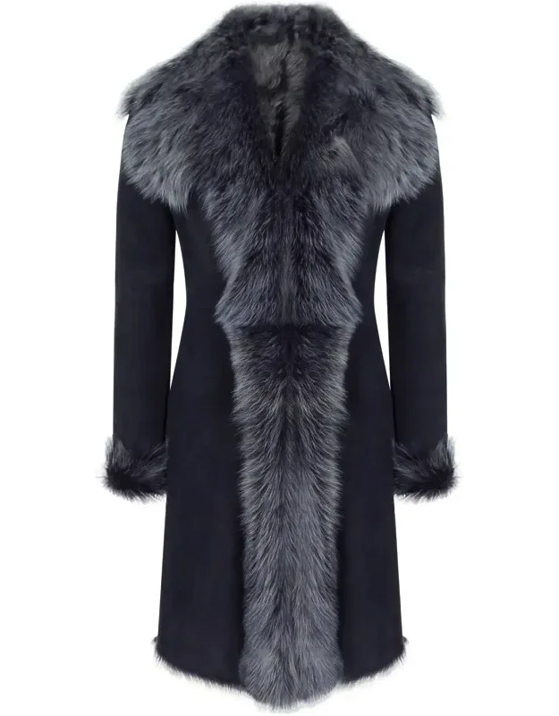 Long Suede Toscana Sheepskin Coat