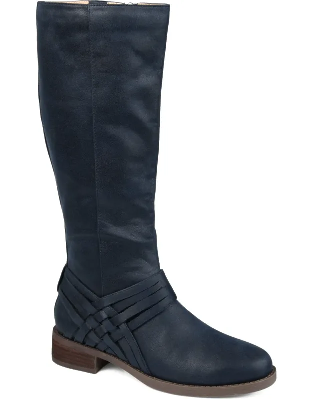 Stacked Heel Riding Boots