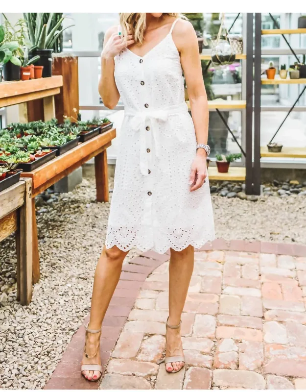 Crochet Button Down Dress