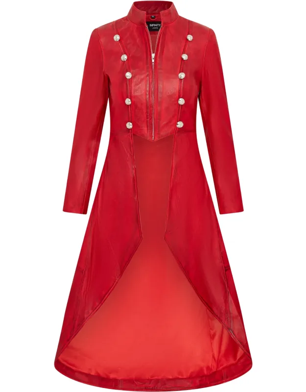 Gothic Full Length Edwardian Leather Coat