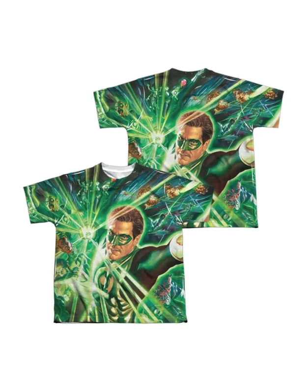 Green Lantern Burst Short Sleeve Poly Crew Tee - Stylish For Everyday Wear