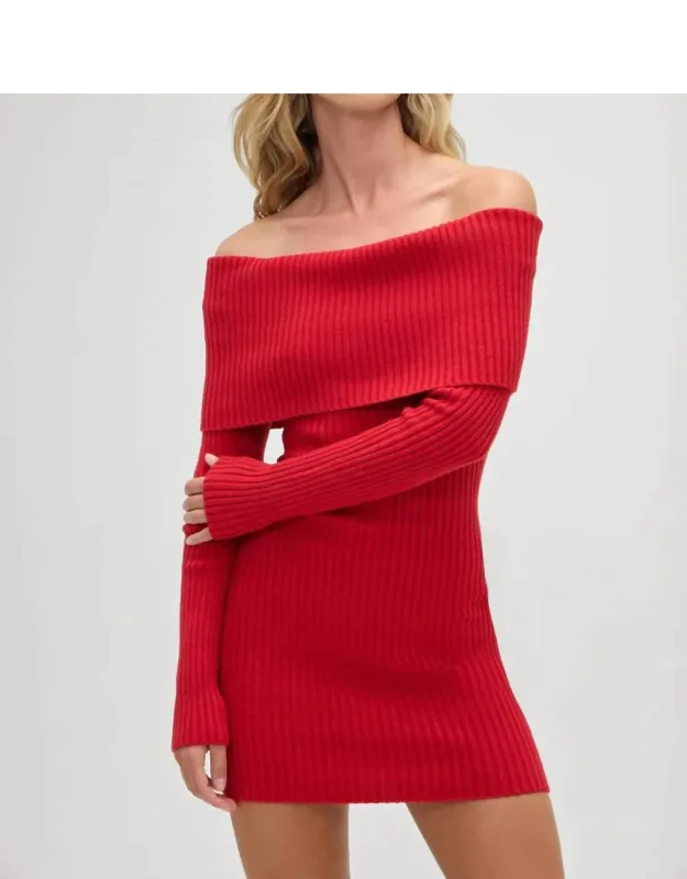 Ribbed Knit Mini Dress