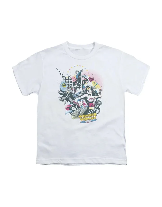 Dc Comics Power Trio Short Sleeve Tee - Stylish Everyday Wear, 100% Cotton