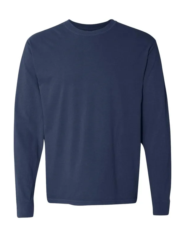Heavyweight Long Sleeve T-shirt - Relaxed Fit, Twill Taped Neck