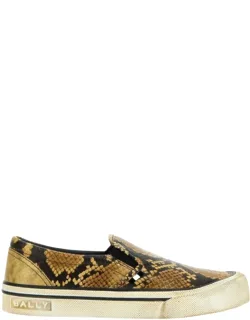 Leory Snakeskin-effect Leather Sneakers