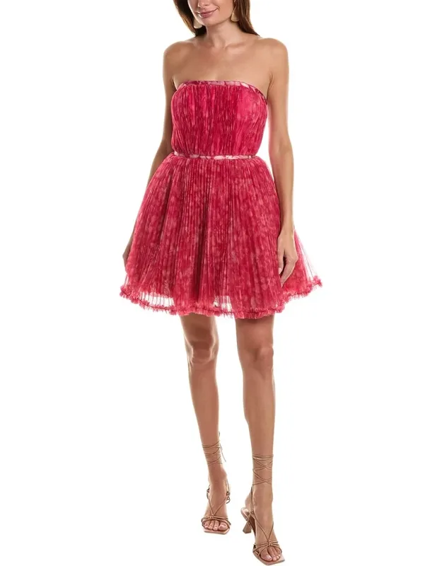Pleated Tulle Mini Dress