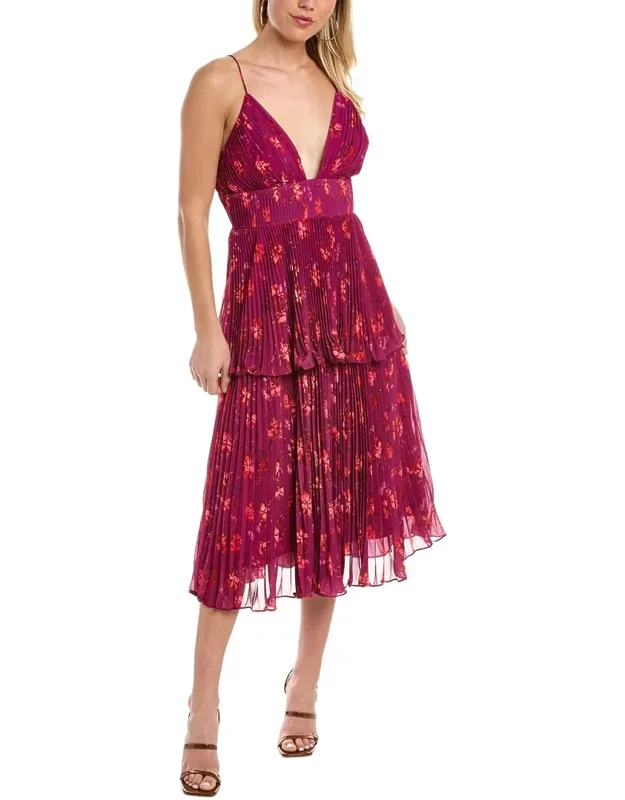 Catarina Pleated Midi Dress