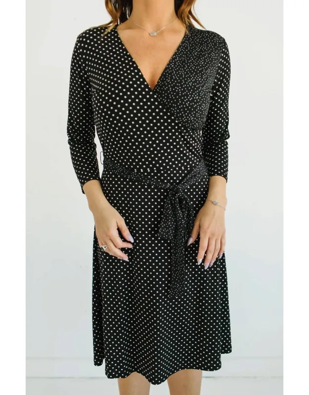 Classic Dot Wrap Dress