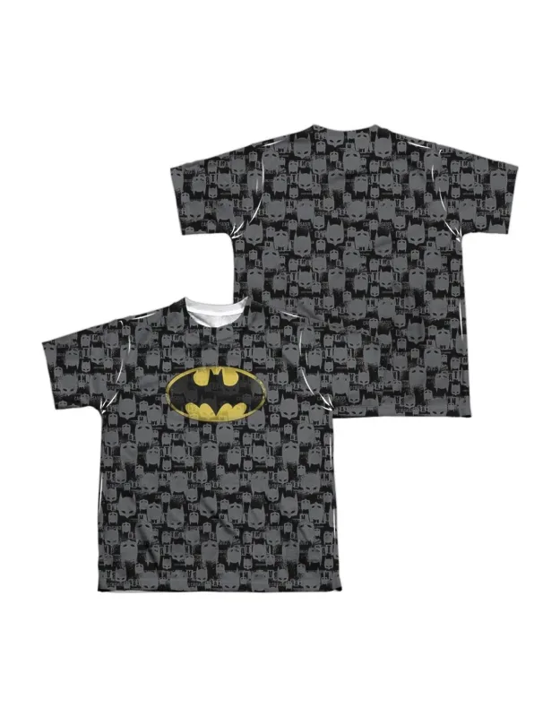 Caped Crusader Repeat Short Sleeve Poly Crew Tee