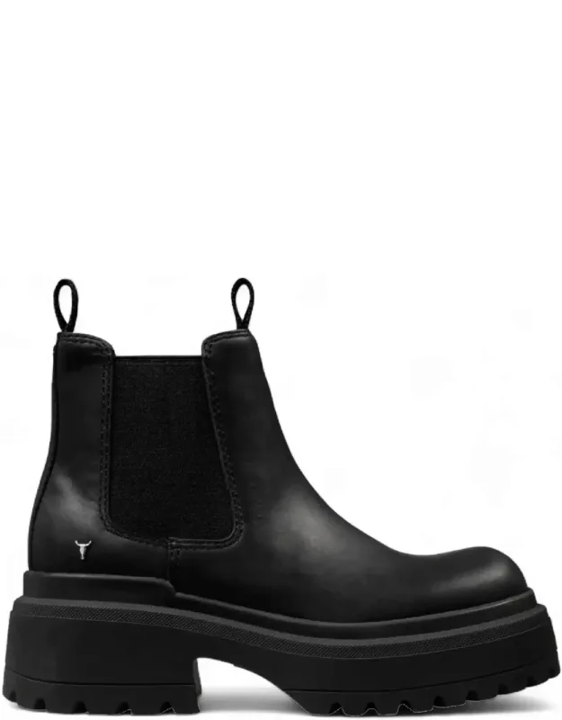 Chunky Leather Chelsea Boots