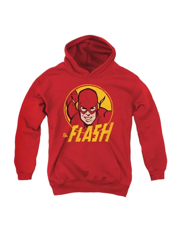 Dc Comics Flash Circle Youth Pull Over Hoodie - Stylish And Great For Everyday Wear