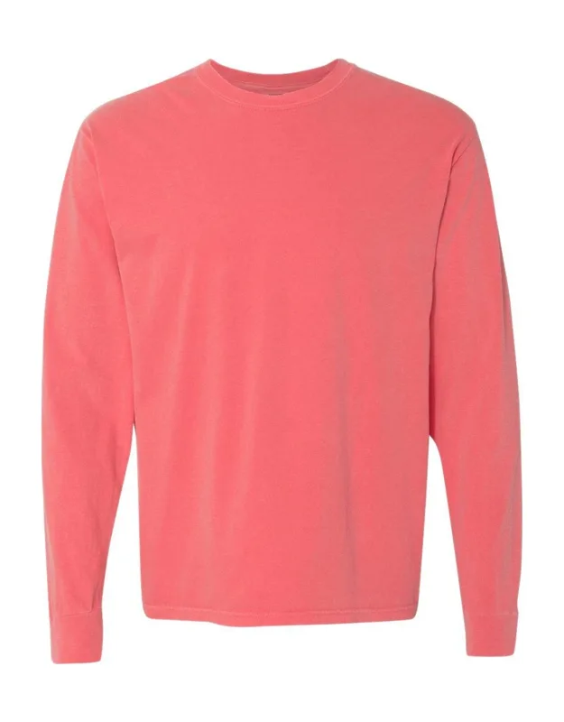 Heavyweight Long Sleeve T-shirt - Relaxed Fit, Twill Taped Neck
