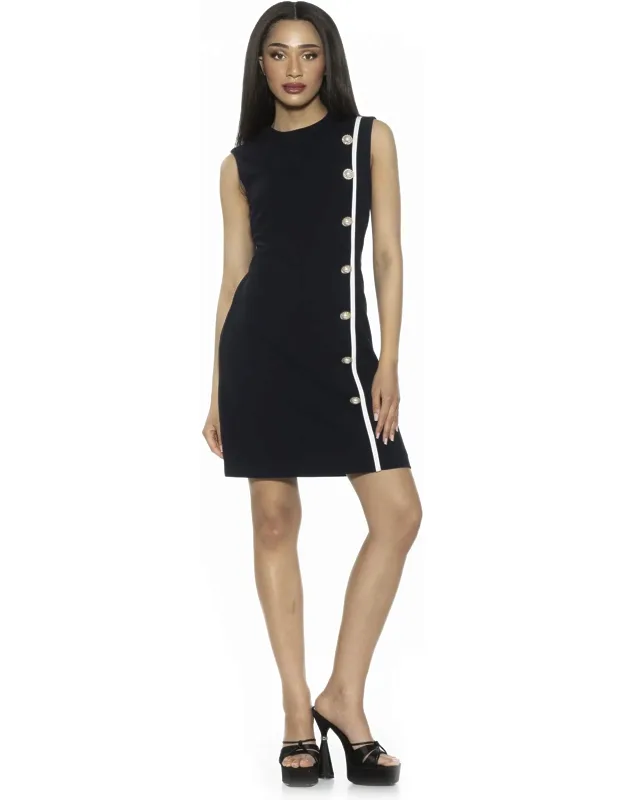 Armani Dress With Classic Crew Neck And Sleeveless Design