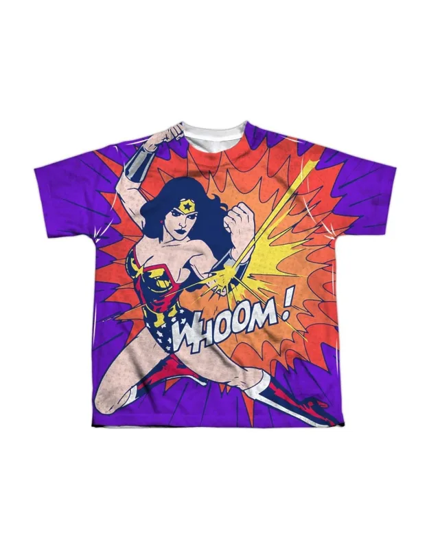 Dc Comics Wondrful Blast Short Sleeve Poly Crew Tee - Stylish For Everyday Wear, 100% Officially Licensed