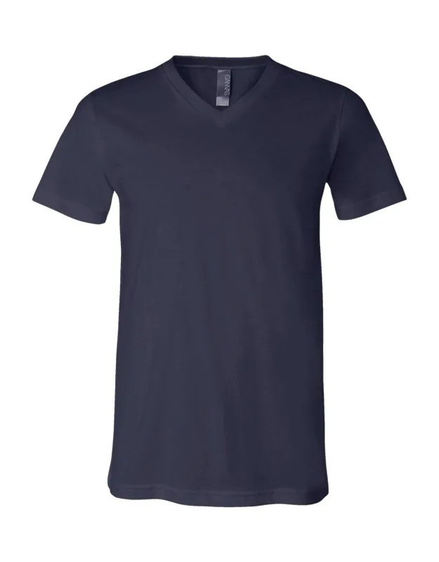 Jersey V-neck Tee, 100% Airlume Combed And Ringspun Cotton, Retail Fit