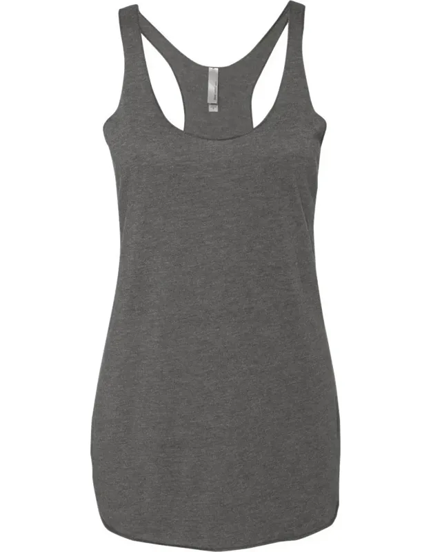 Next Level Triblend Racerback Tank With Fabric Laundered And Flatlock Finished Hems