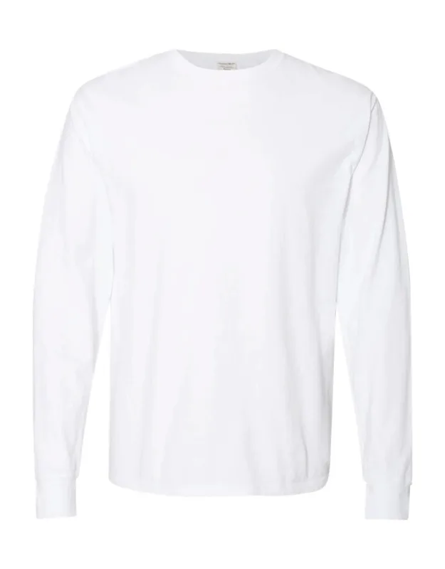 Comfortwash Long Sleeve T-shirt, 100% Ringspun Cotton, Double-needle Coverstitched