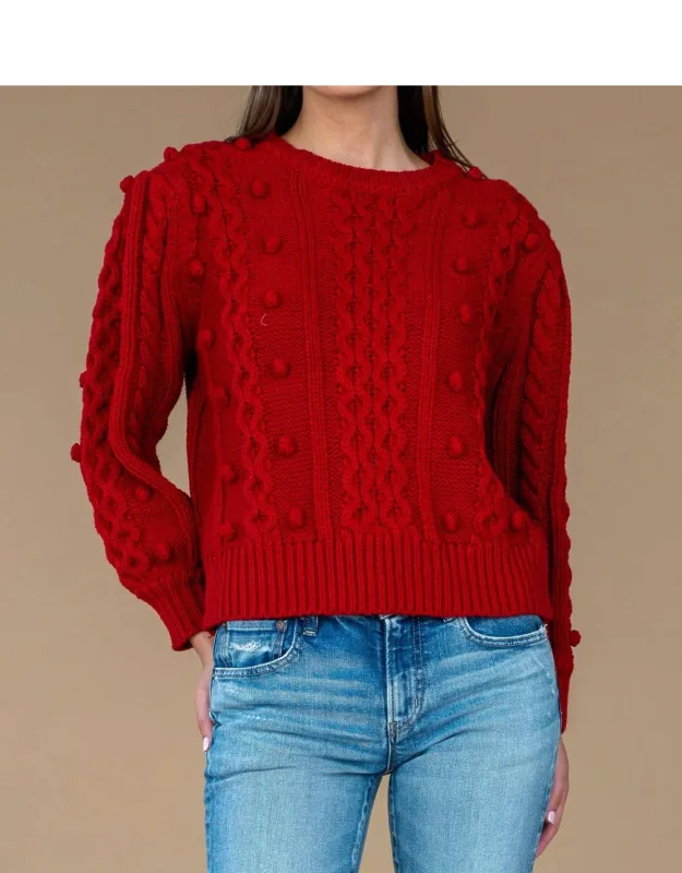 Poppy Bubble Knit Sweater