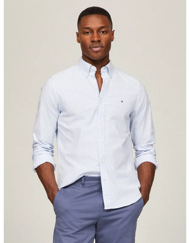 Tommy Hilfiger Regular Fit Stripe Stretch Oxford Shirt