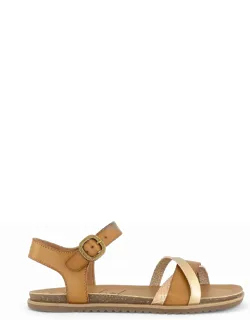 Strappy Buckle Wedge Sandals