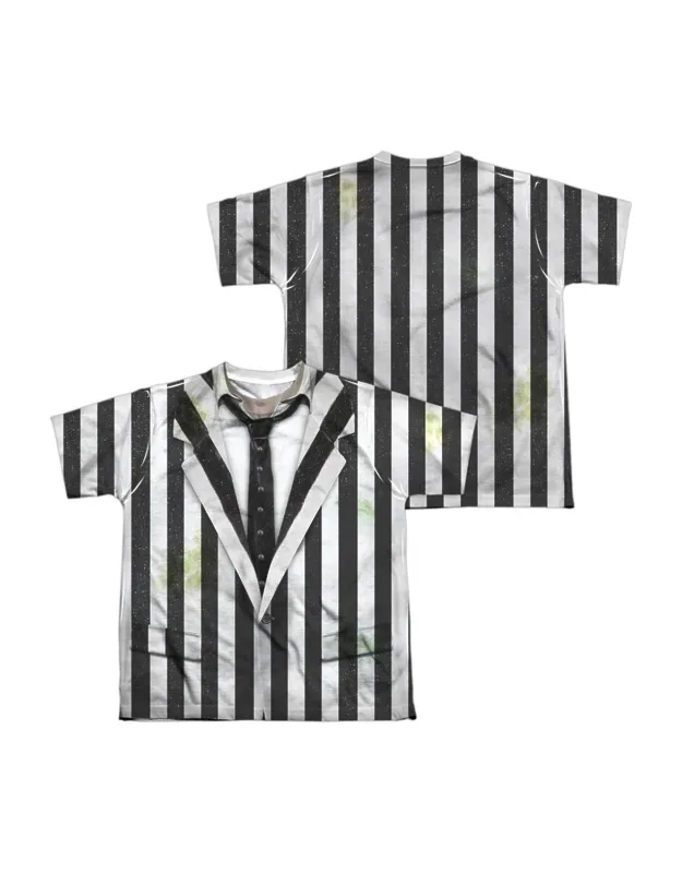 Beetlejuice Suit (front/back Print) Short Sleeve Poly Crew Tee / T-shirt - Stylish Everyday Wear