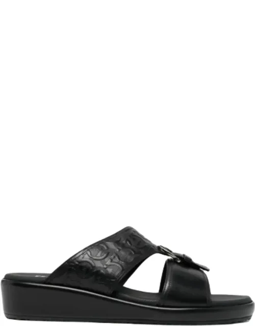 Ferragamo Murray Sandals With Striking Design And Embossed Leather Craftsmanship