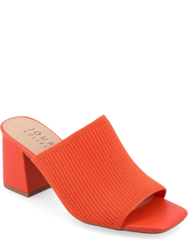 Lorenna Open Square Toe Block Heel Sandals