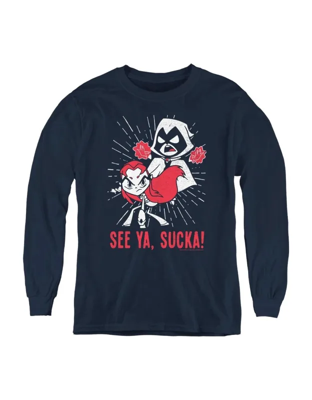 Teen Titans Go Suckas Long Sleeve Tee